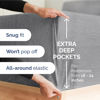 Picture of Extra Deep Twin Sheet Set - 4 Piece Breathable and Cooling Sheets - Hotel Luxury Bed Sheets Set - Easy Fit - Soft, Wrinkle Free and Comfy Sheets Set - Heathered Grey Sheet Set with Extra Deep Pockets