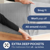 Picture of Extra Deep Full Sheet Set - 6 Piece Breathable and Cooling Sheets - Hotel Luxury Bed Sheets Set - Easy Fit - Soft, Wrinkle Free and Comfy Sheets Set - Grey Striped Sheet Set with Extra Deep Pockets