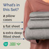 Picture of Extra Deep Twin XL Sheet Set - 4 Piece Breathable & Cooling Sheets - Hotel Luxury Bed Sheets Set - Easy Fit - Soft, Wrinkle Free & Comfy Sheets Set - Heathered Grey Sheet Set with Extra Deep Pockets