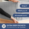 Picture of Extra Deep Twin Sheet Set - 4 Piece Breathable and Cooling Sheets - Hotel Luxury Bed Sheets Set - Easy Fit - Soft, Wrinkle Free and Comfy Sheets Set - Grey Striped Sheet Set with Extra Deep Pockets