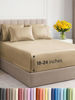 Picture of Extra Deep Twin XL Sheet Set - 4 Piece Breathable & Cooling Sheets - Hotel Luxury Bed Sheets Set - Easy Fit - Soft, Wrinkle Free & Comfy Sheets Set - Heathered Tan Sheet Set with Extra Deep Pockets