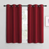 Picture of NICETOWN Christmas Short Blackout Curtains for Small Kitchen Window, Thermal Insulated Solid Grommet Blackout Curtains/Drapes for Living Room (1 Pair, 42 by 50 inches, Burgundy Red)