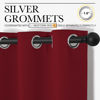 Picture of NICETOWN Christmas Short Blackout Curtains for Small Kitchen Window, Thermal Insulated Solid Grommet Blackout Curtains/Drapes for Living Room (1 Pair, 42 by 50 inches, Burgundy Red)