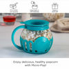 Picture of Ecolution Patented Micro-Pop Microwave Popcorn Popper with Temperature Safe Glass, 3-in-1 Lid Measures Kernels and Melts Butter, Made Without BPA, Dishwasher Safe, 1.5-Quart, Teal