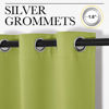 Picture of NICETOWN Room Darkening Window Panels - Fresh Green Thermal Insulated Curtains 95 inches Length for Christmas Bedroom (42 inches Width, Double Pieces)