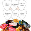 Picture of 60 Pack Guitar Picks with Organizer Storage Box, 0.5 0.58 0.75 0.84 1.0 1.2mm Includes Thin Medium Heavy Thickness, Variety Colorful Celluloid Plectrums for Bass Electric Acoustic Guitars Ukulele