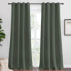 Picture of NICETOWN Dark Mallard Blackout Draperies Curtains, 55 inches Wide by 102 inches Long, Pair of Grommet Top Thermal Insulated Blackout Decorative Curtains for Thanksgiving Day & Christmas Decor