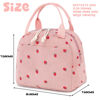 Picture of Bluboon Lunch Bag for Women Men Cute Corduroy Lunch Tote Bags Reusable Insulated Lunch Box Large Capacity Reusable Insulated Cooler for Work Picnic or Travel (Corduroy strawberry pink)