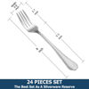 Picture of 24 Piece Dinner Forks Set, Food-Grade Stainless Steel Silverware Forks, Cutlery Forks, Metal Forks for Home, Kitchen or Restaurant, Mirror Polished, Dishwasher Safe - 8 Inch