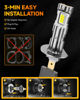 Picture of FAHREN 2024 Upgraded H1 Bulb, 1:1 Mini Size H1 Fog Light Bulbs, Plug and Play No Adapter Required Non-Polarity, Super Bright 6500K, IP68 Waterproof Pack of 2