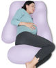 Picture of MOON PARK Pregnancy Pillows for Sleeping - U Shaped Full Body Maternity Pillow with Removable Cover - Support for Back, Legs, Belly, HIPS - 57 Inch Pregnancy Pillow for Women - Purple