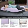 Picture of MOON PARK Pregnancy Pillows for Sleeping - U Shaped Full Body Maternity Pillow with Removable Cover - Support for Back, Legs, Belly, HIPS - 57 Inch Pregnancy Pillow for Women - Purple