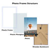 Picture of JCJMY 8x13 Picture Frame White for Wall Hanging or Tabletop, Wall Mounting Horizontally or Vertically, 8 x 13 Wall Gallery Poster Photo Frame with Shatter Resistant Plexiglass, White