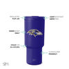 Picture of Simple Modern Officially Licensed NFL Baltimore Ravens 30 oz Tumbler with Flip Lid and Straws | Insulated Cup Stainless Steel | Gifts for Men Women | Trek Collection | Baltimore Ravens