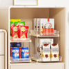 Picture of Delamu 2 Sets of 2-Tier Multi-Purpose Bathroom Cabinet Under Sink Organizers and Storage, Stackable Kitchen Pantry Organization and Storage, Beige