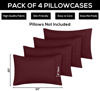 Picture of Utopia Bedding Queen Pillow Cases - 12 Pack - Envelope Closure - Soft Brushed Microfiber Fabric - Shrinkage and Fade Resistant Pillow Cases Queen Size 20 X 30 Inches (Queen, Burgundy)