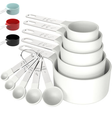 Picture of TILUCK Measuring Cups & Spoons Set, Stackable Cups and Spoons, Nesting Measure Cups with Stainless Steel Handle, Kitchen Gadgets for Cooking & Baking