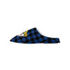 Picture of FOCO Men's NFL Los Angeles Rams Sherpa Lined Buffalo Check Memory Foam Slippers, Small (7-8)