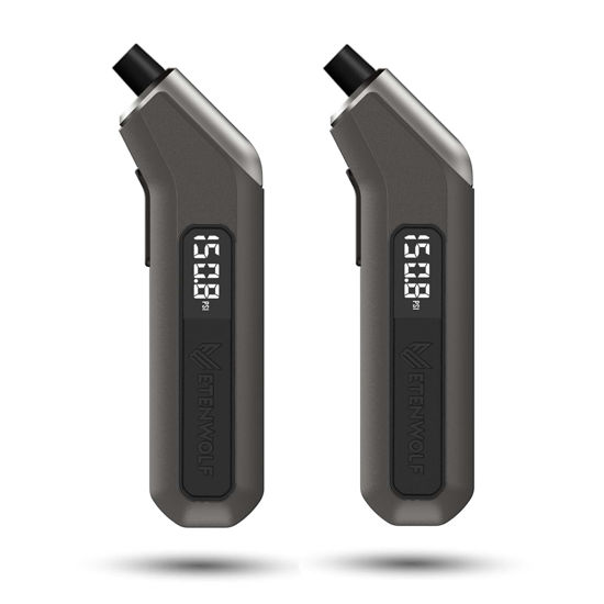 Picture of ETENWOLF Digital Tire Pressure Gauge 2 Pack, Industrial Tire Gauge 3-200 PSI, Calibrated to ANSI B40.7 Grade 2A(Plus-Minus 0.5%), Air Pressure Gauge with Replaceable AAA Batteries (Space Grey)