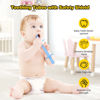 Picture of Fu Store Hollow Teether Tube Chew Straw Toy for Infant Toddlers Silicone Tubes Teething Toys for Babies 3-12 Months BPA Free/Freezable/Dishwasher and Refrigerator Safe (5 Pack)