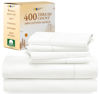 Picture of California Design Den 6-Pc King Size Sheet Set with 4 Pillowcases - Soft 400 Thread Count 100% Cotton Sheets, Cooling Sateen Weave, Luxury Deep Pocket Bedsheets Set - Ivory