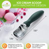 Picture of Spring Chef Professional Ice Cream Scoop with Soft Grip Handle - Heavy Duty Ice Cream Scooper for Cookie Dough, Frozen Yoghurt, Gelato, Sorbet, Melon - Dishwasher Safe Kitchen Tool - Pine Green