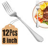 Picture of 12 Piece Dinner Forks Set, Food-Grade Stainless Steel Silverware Forks, Cutlery Forks, Metal Forks for Home, Kitchen or Restaurant, Mirror Polished, Dishwasher Safe - 8 Inch