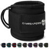 Picture of Gymreapers Ankle Straps (Pair) For Cable Machine Kickbacks, Glute Workouts, Lower Body Exercises - Adjustable Leg Straps with Neoprene Padding (Black, Pair)