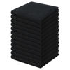 Picture of Kitinjoy 100% Cotton Kitchen Dish Cloths, 12 Pack Waffle Weave Ultra Soft Absorbent Dish Towels for Drying Dishes Quick Drying Kitchen Towels Dish Rags, 12 X 12Inch, Black