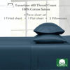Picture of California Design Den Soft 100% Cotton Sheets, Full Size Sheet Sets, 400 Thread Count Sateen Bedding, Deep Pocket Sheets, Cooling Sheets, Full Size Sheets, Breathable Bed Set (Peacock Blue)