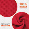 Picture of Kitinjoy 100% Cotton Kitchen Dish Cloths, 12 Pack Waffle Weave Ultra Soft Absorbent Dish Towels for Drying Dishes Quick Drying Kitchen Towels Dish Rags, 12 X 12Inch, Red