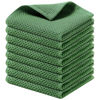 Picture of Kitinjoy 100% Cotton Kitchen Dish Cloths, 8 Pack Waffle Weave Ultra Soft Absorbent Dish Towels for Drying Dishes Quick Drying Kitchen Towels Dish Rags, 12 X 12 Inches, Grass Green