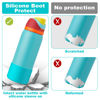 Picture of Alwenid 2PCS Silicone Water Bottle Boot for Owala 32 Oz, Anti-Slip Protective Sleeve Bottom Bumper Protector for FreeSip, Twist, and Flip Stainless Steel Water Bottles (Blue)