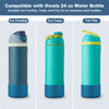 Picture of Alwenid 2PCS Silicone Water Bottle Boot for Owala 24 Oz, Anti-Slip Protective Sleeve Bottom Bumper Protector for FreeSip, Twist, and Flip Stainless Steel Water Bottles (Dark Blue)