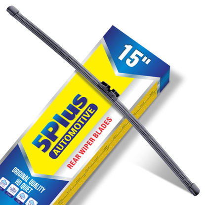 Picture of 15" Rear Wiper Blade Replacement for Ford Edge 2021 2020 2019 2018 2017 2016 2015 /BMW X5 2013-2007 /Volvo XC60 2011-2010 XC90 2012-2007 BACK Windshield Wiper (A380H)