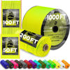 Picture of TECEUM Paracord Type III 550 Sofit Yellow - 50 ft - 4mm - Tactical Rope MIL-SPEC - Outdoor para Cord -Camping Hiking Fishing Gear and Equipment - EDC Parachute Cord - Strong Survival Rope