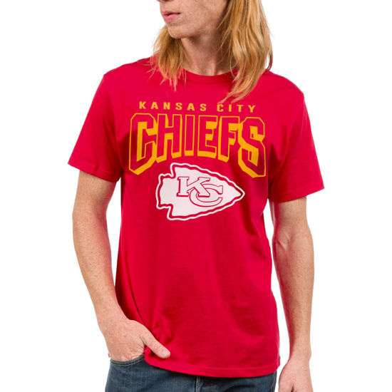 Picture of Junk Food Clothing x NFL - Kansas City Chiefs - Bold Logo - Unisex Adult Short Sleeve Fan T-Shirt for Men and Women - Size Large