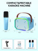 Picture of Karaoke Machine for Kids and Adults, Mini Portable Bluetooth Speaker with 2 Wireless Microphones, Led Lights for TV, Kids Gifts for Girls Boys Family Party Birthday (Blue)