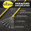 Picture of TECEUM Paracord Type III 550 Yellow Pastel - 1000 ft - 4mm - Tactical Rope MIL-SPEC - Outdoor para Cord - Camping Hiking Fishing Gear - EDC Parachute Cord - Strong Survival Rope 419