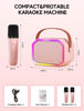 Picture of Karaoke Machine for Kids and Adults, Mini Portable Bluetooth Speaker with 2 Wireless Microphones, Led Lights for TV, Home Party, Kids Gift for Girls Boys Family Party Birthday (Pinkcolor)