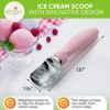 Picture of Spring Chef Ice Cream Scoop with Soft Grip Handle, Professional Heavy Duty Sturdy Scooper, Premium Kitchen Tool for Cookie Dough, Gelato, Sorbet, Pink Lemonade