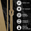 Picture of TECEUM Paracord Type III 550 Golden Sand - 50 ft - 4mm - Tactical Rope MIL-SPEC - Outdoor para Cord - Camping Hiking Fishing Gear - EDC Parachute Cord - Strong Survival Rope 028
