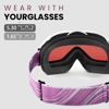 Picture of OutdoorMaster Ski Goggles OTG - Over Glasses Ski/Snowboard Goggles for Men, Women & Youth - 100% UV Protection (Whiteframe Pinklens VLT12%)