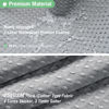 Picture of Dynamene Grey Fabric Shower Curtain for Bathroom - Waffle Weave Textured Heavy Duty , 256GSM Hotel Luxury Weighted Cloth Bath Curtain Set with 12 Plastic Hooks,72x72, Grey/Gray