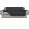 Picture of Easy-Going Reversible Oversized Couch Cover for 3 Cushion Couch Sofa Cover for Dogs Water Resistant Furniture Protector Cover with Foam Sticks for Pet (Oversized Sofa, Darkgray/Beige)