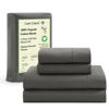 Picture of LANE LINEN 100% Organic Cotton Full Sheets Set 4-Piece Pure Percale Long Staple Soft Bedding Breathable Fits Mattress Upto 15" Deep - Charcoal