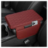 Picture of Upgraded Car Center Console Cover,Microfiber Leather Car Armrest Cover Cushion with 2 Storage Bags,Universal Car Armrest Storage Box Car Interior Accessories for Most Vehicles (Red)