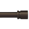 Picture of Byondeth Curtain Rods for Windows 16 to 48 or 60 Inches Max Adjustable Length 1 Inch Diameter Window Curtain Rod with Aluminium End Cap, Antique Bronze