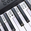Picture of Removable Piano Key Stickers Note Labels for 88 Key Full Size Silicone Reusable Piano Keyboard Stickers for Beginners Comes with Box (Black)
