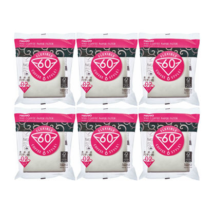 Picture of Hario 02 100-Count Coffee White Paper Filters 6-Pack Set (Total of 600 Sheets) (Japan Import)